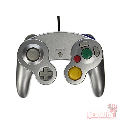 Gamecube Video Game Console Starter Kit by REVOLT Gamer - Original Type Wired Gamepad Controller, AC Adapter, and AV Composite Cable (Platinum)