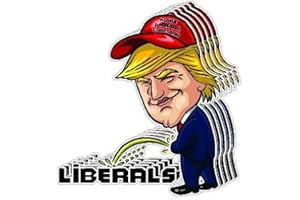 STICKERPIRATE 5-Pack Trump Pissing on Liberals Bumper Sticker Decal 2024 Make America Great Again TP-1