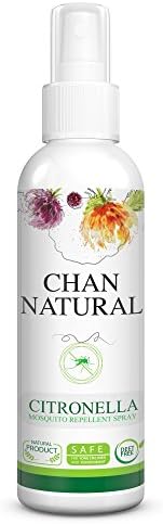 Citronella Mosquito &amp; Insect Repellent Spray by CHAN Natural-Insect Protection-Keep Bugs Away, For Outdoor &amp; Indoor Use, 4 Ounce Bottle