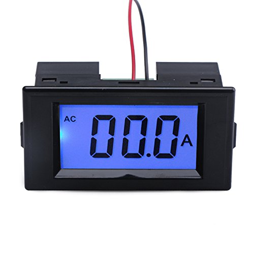 Digital AC50A Ammeter Amperemeter Amp Testing Meter Blue Backlight LCD Panel Display