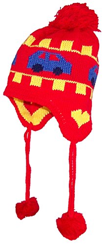 Best Winter Hats Baby/Infant Cars Design Fleece Lined Ear Flap Hat (One Size) - Red - Thumbnail 3