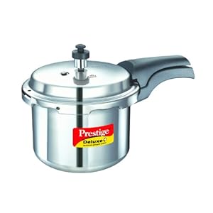 Prestige Deluxe Plus Aluminum Pressure Cooker, 3 Liter