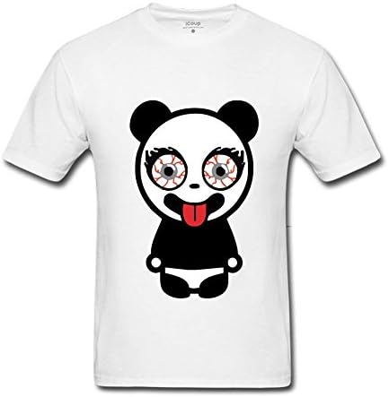 Men's Hi Panda Grimace Cotton Short Sleeve Tshirt Printed Tops M White