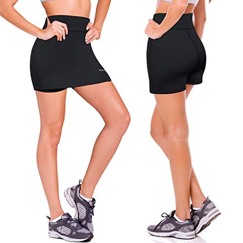 Rolewpy Women's Running Skirt Active Athletic Skorts with Shorts Pocket for Tennis Golf Sport Workout - Thumbnail 2