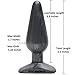 Doc Johnson Platinum Premium Silicone - The Big End - 5.3 in. Long and 1.7 in. Wide - Medium Silicone Butt Plug with Flared Safety Base - Intermediate Anal Toy - Charcoal