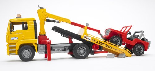 Bruder Man Tga Tow Truck With Cross Country Vehicle