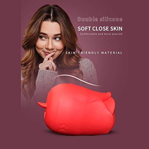 HXS Toys for Women Sucking Vibrator Rose Toy with 7 Intense Suction Rechargeable Clit Sucker Nipple Stimulator Massage Toys for Couples Special Gifts for Her (1pcs,Rose)