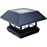 veranda 4x4 solar post cap black