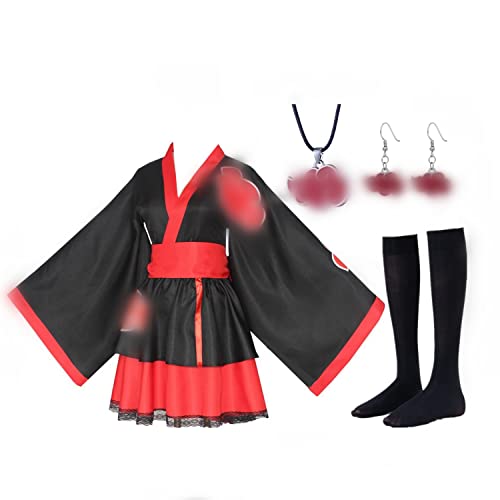 Akatsuki Uchiha Itachi Lolita Dresses Kimono Women Dress Anime Cosplay ...