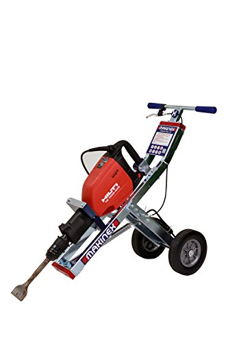 Makinex JHT-H Complete Jackhammer Trolley, Zinc Coated Frame, Anti-Vibration Ergonomic Design, Large Wheels, 60.6 lb., 3' 3" X 1' 3" X 12"