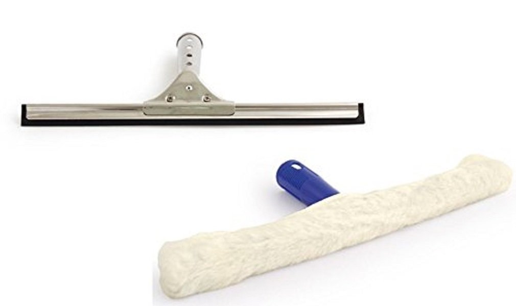 Professional Window Cleaning Equipment Glass Rubber Stainless Steel 14" Squeegee Blade and 14" Applicator Cleaner