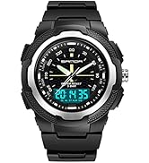 Amazon Achort 腕時計 メンズ デジタル腕時計 ウォッチ 人気 スポーツ 50メートル防水 おしゃれ かっこいい 多機能 Led表示 大画面 アウトドア 日本語説明書付き 黒 Achort スポーツ アウトドア