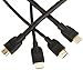 Amazon Basics High-Speed HDMI Cable, A Male to A Male, 18 Gbps, 4K/60Hz, Black - Set of 2 (3 Feet and 15 Feet)