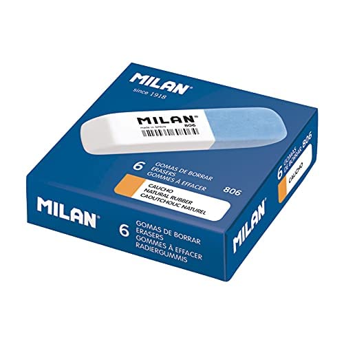 MILAN Box of 6 Dual-Use 806 Erasers (CCM806BA)