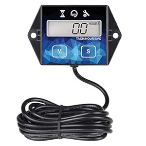 Runleader Digitale bedrijfsurenteller, toerentalmeter, onderhoudsherinnering, batterij vervangbaar voor ZTR, grasmaaier…