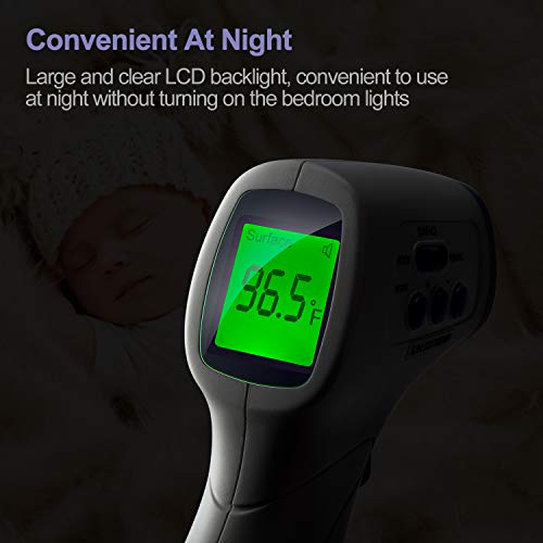 Infrared Forehead Thermometer, Quick and Accurate Digital Thermometer for Baby Adults Pet or Object Surface, Safe and Hygienic with FDA Approved - Thumbnail 6