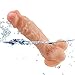 Abandship Realistic Dildo Ultra-Soft Dildo for Beginners with Flared Suction Cup Base for Hands-Free Play, Flexible Dildo with Curved Shaft for Vaginal (newflesh)