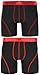 adidas Men's Sport Performance Boxer Briefs Underwear (2 Pack), Black/Power Red Black/Solar Red, Large