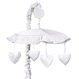 Sweet Jojo Designs Musical Baby Crib Mobile - White Eyelet