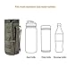MILITARY UNIFORMS Outdoor Gear Mesh Flask Bag Drawstring Water Bottle Pouch Molle Water Bottle Attachment ACU CP Camouflage Tactical Hiking Camping 1000D Nylon Anti-Tear Oxford Cloth (Gray)