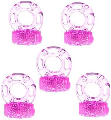 5 Pcs/Set/Men Power Toy Strong Vibration Delay Ring Silicone Massage Ring
