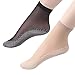 Amandir 10 Pairs / 12 Pairs Women's Nylon Ankle High Sheer Socks, Non Slip Ankle Socks