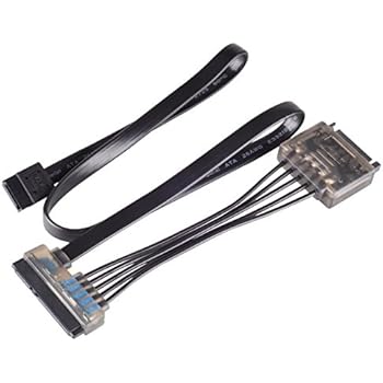 Câble D'adaptateur SilverStone CP12 Pour Intel NUC – Convertit Alimentation 5 Broches + Données 7 Broches En Connecteur SATA 22 Broches - 10