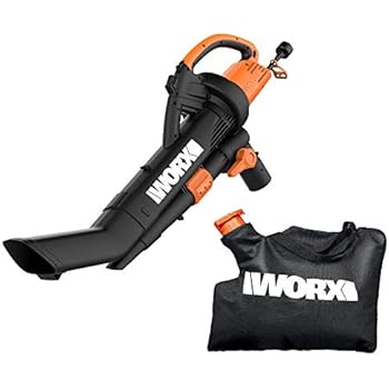WORX WG509 TRIVAC 12 Amp 3-in-1 Electric Blower/Mulcher/Vacuum with Multi-Stage All Metal Mulching System