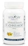 Premium Pure St John's Wort 500MG Supplement - Helps Memory, Mood Stabilizer & Much More - 100 St John Wort Capsules - Made in USA - 100% Satisfaction Warranty - Free Bonus Report