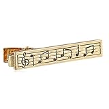Procuffs Gold Music Note Musician Clasp Tie Clip Bar Instrument Musical Treble Clef