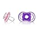 Born Free Bliss 6M+ Natural Shape Pacifier, 2-Pack (Pink & Purple)