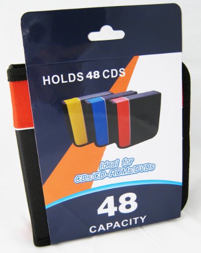 CD Holder DVD Case Storage Wallet Disc Media Book DJ Organizer Capacity 48 New !