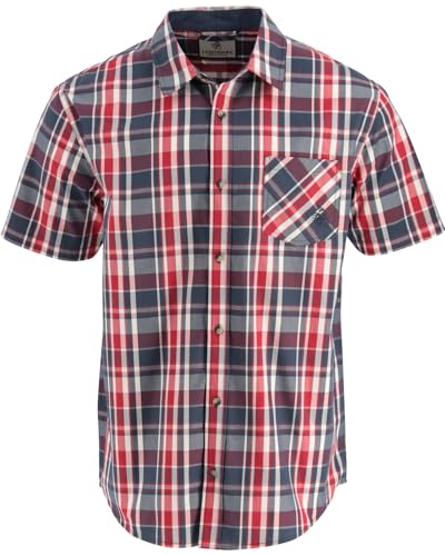 Legendary Whitetails Mens Poplin Short Sleeve Button Up 100% Cotton Shirt, Old…