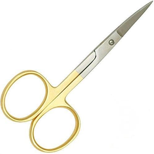CUTICLE & MANICURE SCISSORS, Cute Half Gold Handles, Best Trimming Scissor for Personal Grooming & Maintaining Healthy Nails, Hands and Feet, 3 Style Choices