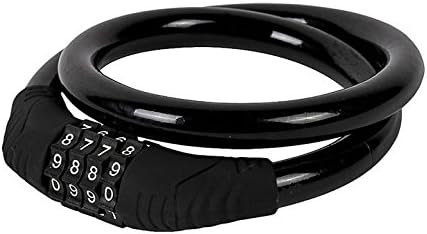 4 Digit Combination Password Lock Bicycle - Jakroo Steell Wire Cable Bike Bicycle 4 Digit Combination Password Lock black