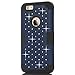 6S Plus Case, iPhone 6 Plus Case, iPhone 6S Plus Case, Speedup Diamond Studded Crystal Rhinestone 3 in 1 Bling Hybrid Shockproof Cover Silicone and Hard PC Case For iPhone 6/6S Plus (Navy Black)