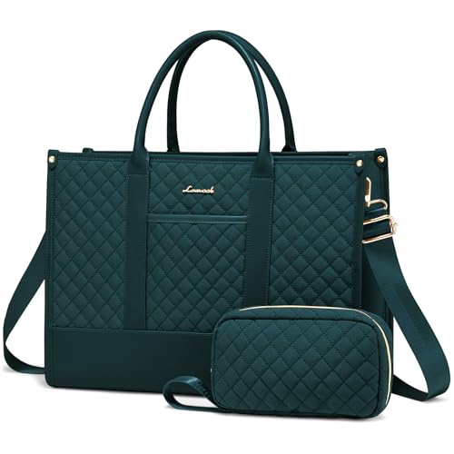 LOVEVOOK Laptoptasche Shopper Damen 15,6 Zoll, Wasserdicht Arbeitstasche Handtasche Groß Schultasche Aktentasche Lehrertasche, Leder Handbags Notebook