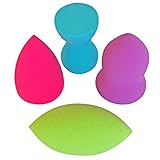 Beauty Sponge Makeup Applicators 4pc Unique Shape Set: Blend Foundation, Highlight and Contour Like a Pro!