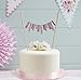 Ginger Ray Pink Floral Cake Bunting Topper Decoration, 13 Flags