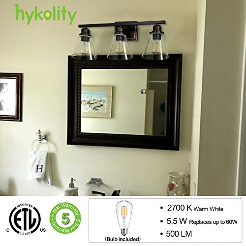 3 Light Bathroom Light Led Edison Bulbs Included Oil Rubbed Bronze Vanity Light Fixtures Bathroom Wall Sconce Cepheus Renovation Residential