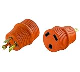 GoWISE Power RVA4022 3 Prong 30 Amp L5-30 Male Generator Adapter to 30 Amp TT30 Female RV adapter