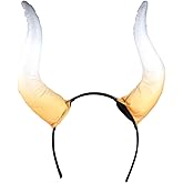 BinaryABC Large Bull Horns Costume Headband,Halloween Goat Horns Cosplay Costume Accessory,Halloween Party Favor