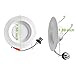 hykolity 5/6 Inch LED Recessed Downlight Retrofit, 15W LED Can Light Bulb, Baffle Trim, 1000lm 3000K Warm White LED Recessed Ceiling Light, CRI90, Damp Rated, Dimmable, ETL, 4 Pack