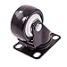 Caster Wheels Rubber Base with Top Plate & Bearing Heavy Duty Pack of 4 Black 2 Swivel 2 Fixed