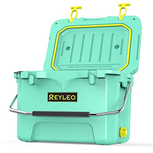 REYLEO Camping Cooler, 21 Quart 3Day Ice Retention, Portable