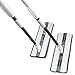 PICAD Microfiber Flat Mop Multi Slots Switch for Cleaning Hardwood and Floors, Includes: 1 Mop, 1 Dirt Removal Scrubber, 2 Pads Refills