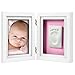Pearhead Babyprints Newborn Baby Handprint and Footprint Desk Photo Frame & Impression Kit, Excellent First Fathers Day Gift for Dad, New Dad Gifts, White