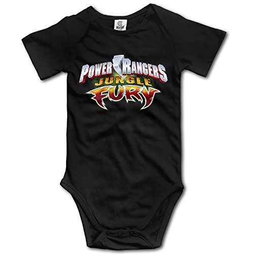 Power Rangers Jungle Fury Logo Black Baby Onesie Short Sleeve