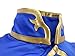 DAZCOS Women's US Size Game Fighter Cosplay Costume Blue Cheongsam with Hair Accessories and Waistband Halloween Costume(Small)