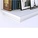 brightmaison White Crown Molding Floating Shelf Picture Ledge for Frames Book Display Décor with Concealed Metal Bracket for Stable Wall Mount